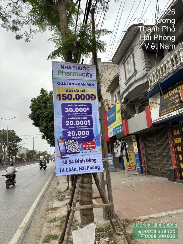 Dịch vụ thi công phướn quảng cáo nhà thuốc tại Hải Phòng chuyên nghiệp
