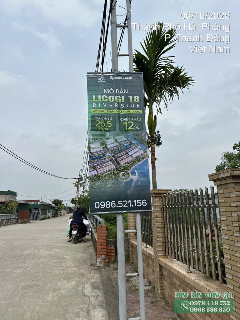 Thi công phướn bất động sản dự án