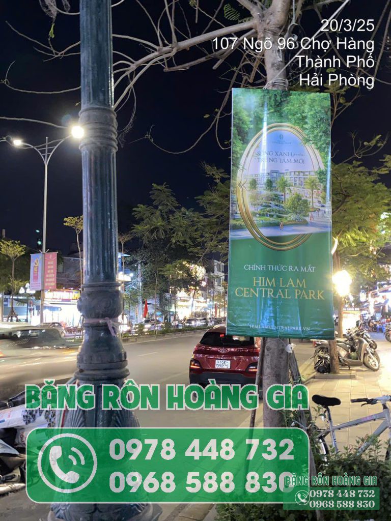 Thi công phướn bất động sản dự án