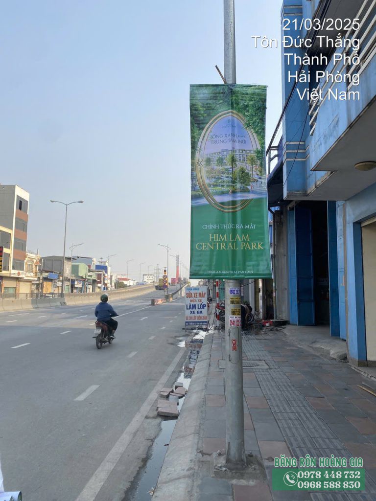 Thi công phướn bất động sản dự án