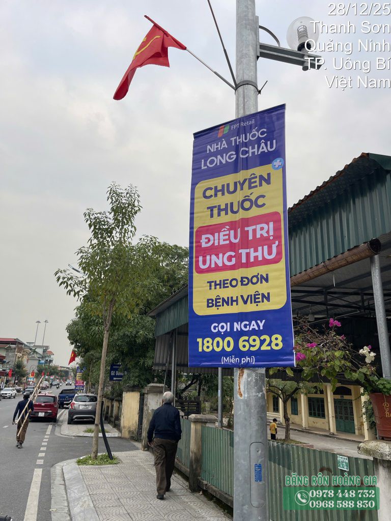 Kiểm tra chất lượng bạt in phướn quảng cáo nhà thuốc