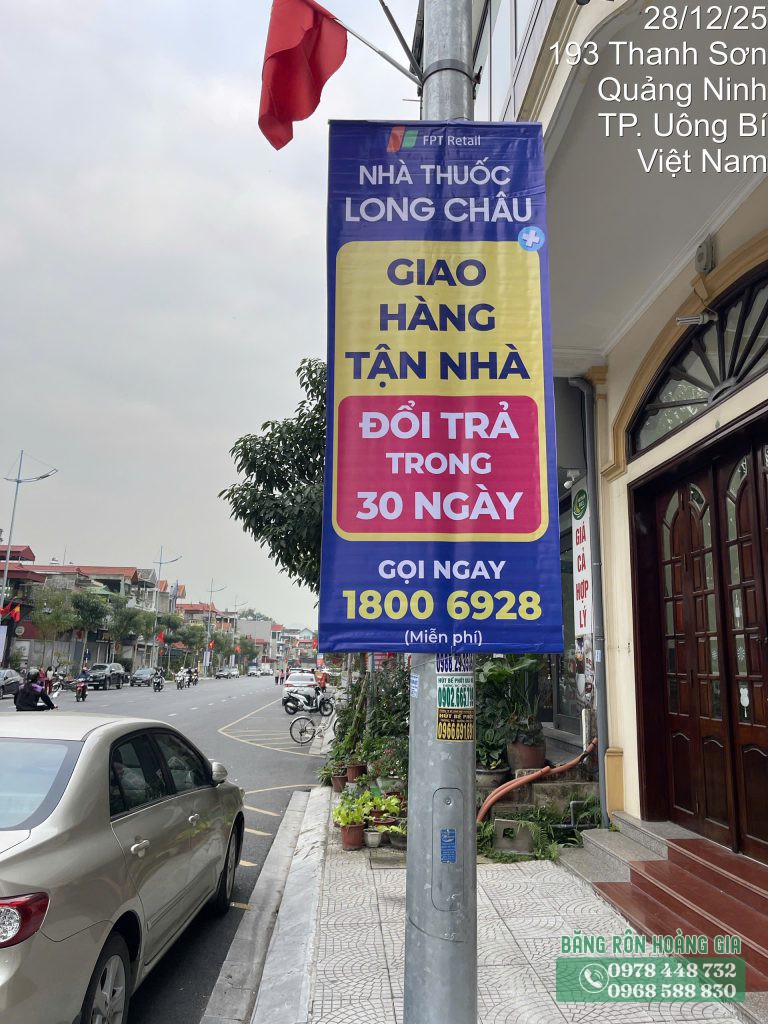 Thi công phướn quảng cáo nhà thuốc tại Hạ Long trên các tuyến phố trung tâm