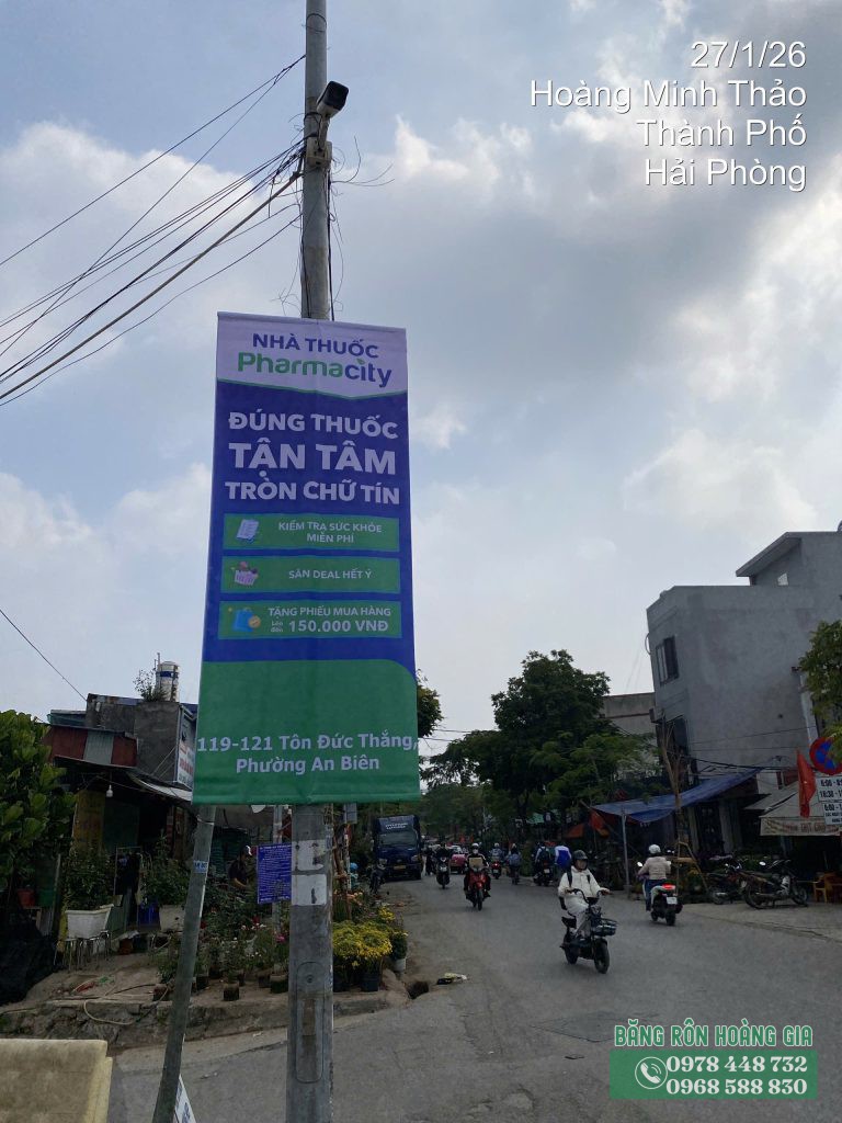Dịch vụ thi công phướn quảng cáo nhà thuốc tại Hải Phòng chuyên nghiệp
