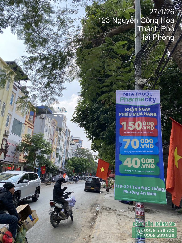 Dịch vụ thi công phướn quảng cáo nhà thuốc tại Hải Phòng chuyên nghiệp