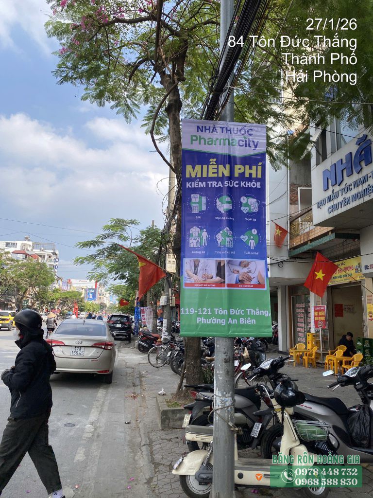 Dịch vụ thi công phướn quảng cáo nhà thuốc tại Hải Phòng chuyên nghiệp