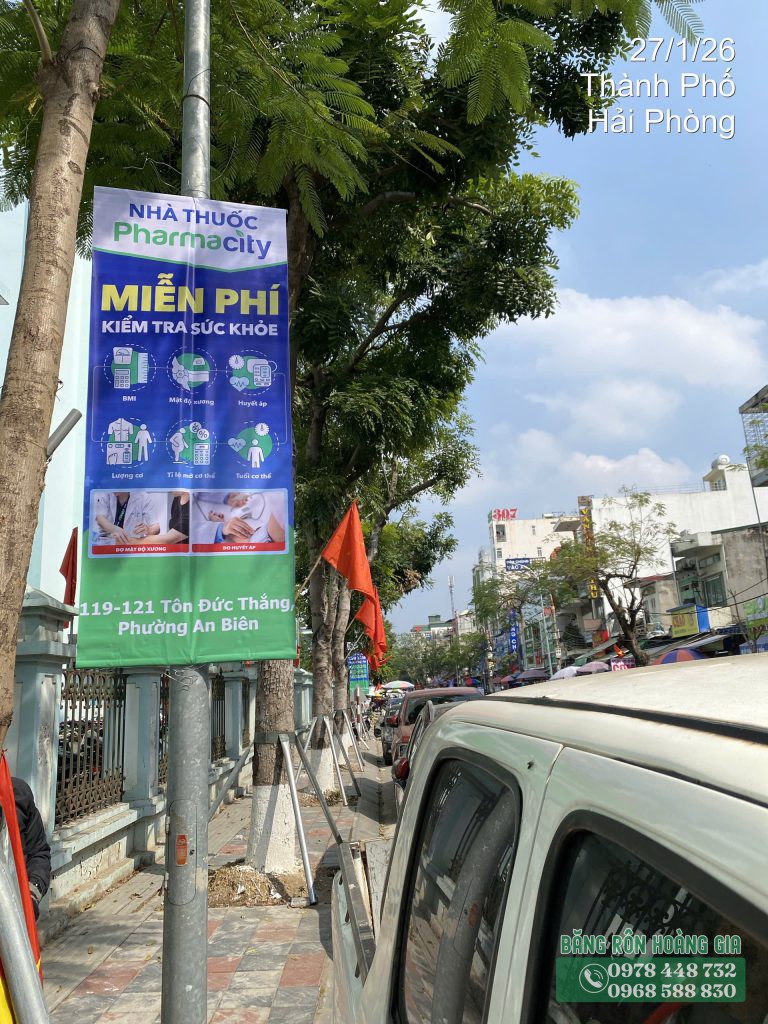 Dịch vụ thi công phướn quảng cáo nhà thuốc tại Hải Phòng chuyên nghiệp