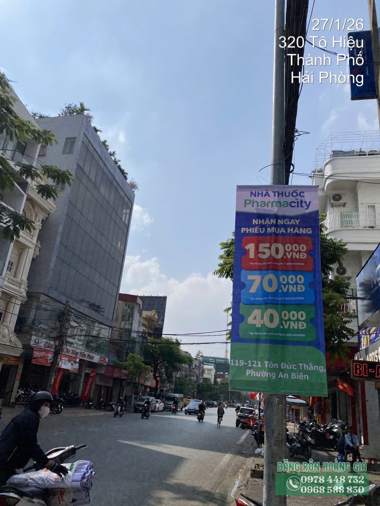 Dịch vụ thi công phướn quảng cáo nhà thuốc tại Hải Phòng chuyên nghiệp
