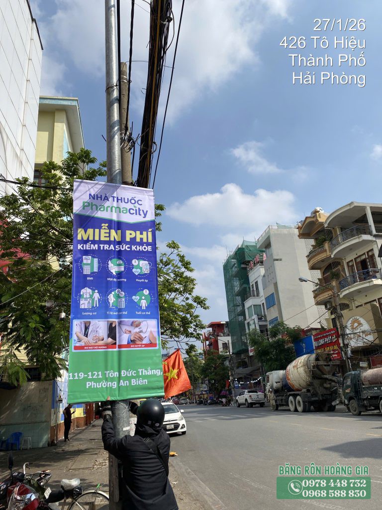 Dịch vụ thi công phướn quảng cáo nhà thuốc tại Hải Phòng chuyên nghiệp