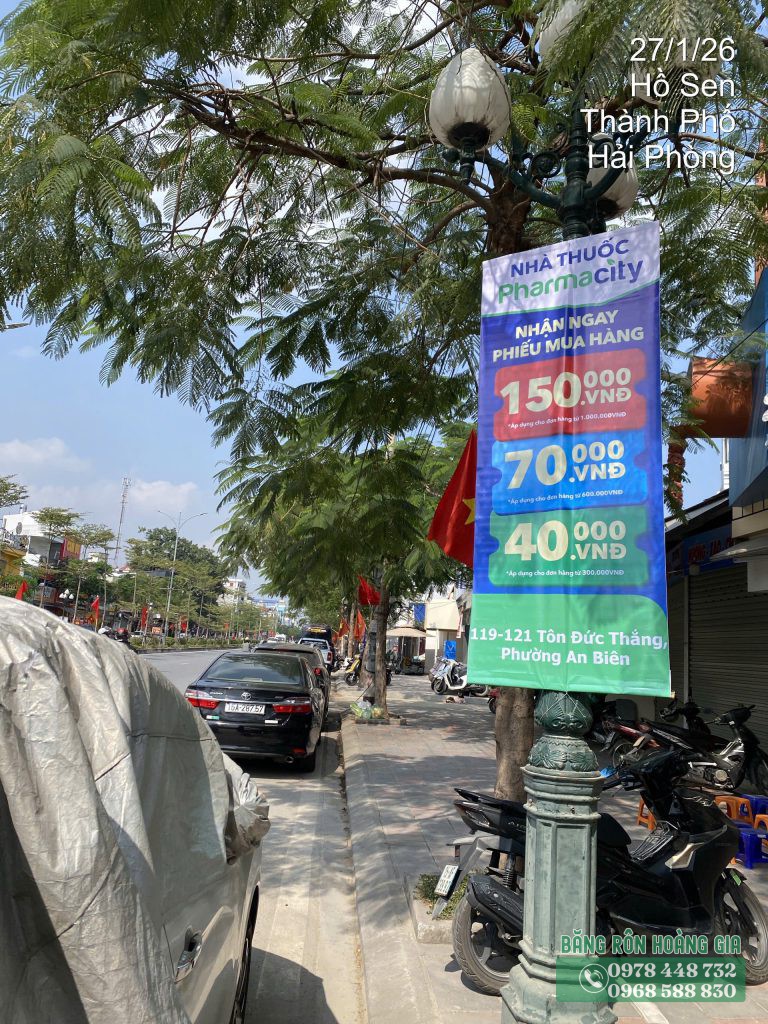 Dịch vụ thi công phướn quảng cáo nhà thuốc tại Hải Phòng chuyên nghiệp
