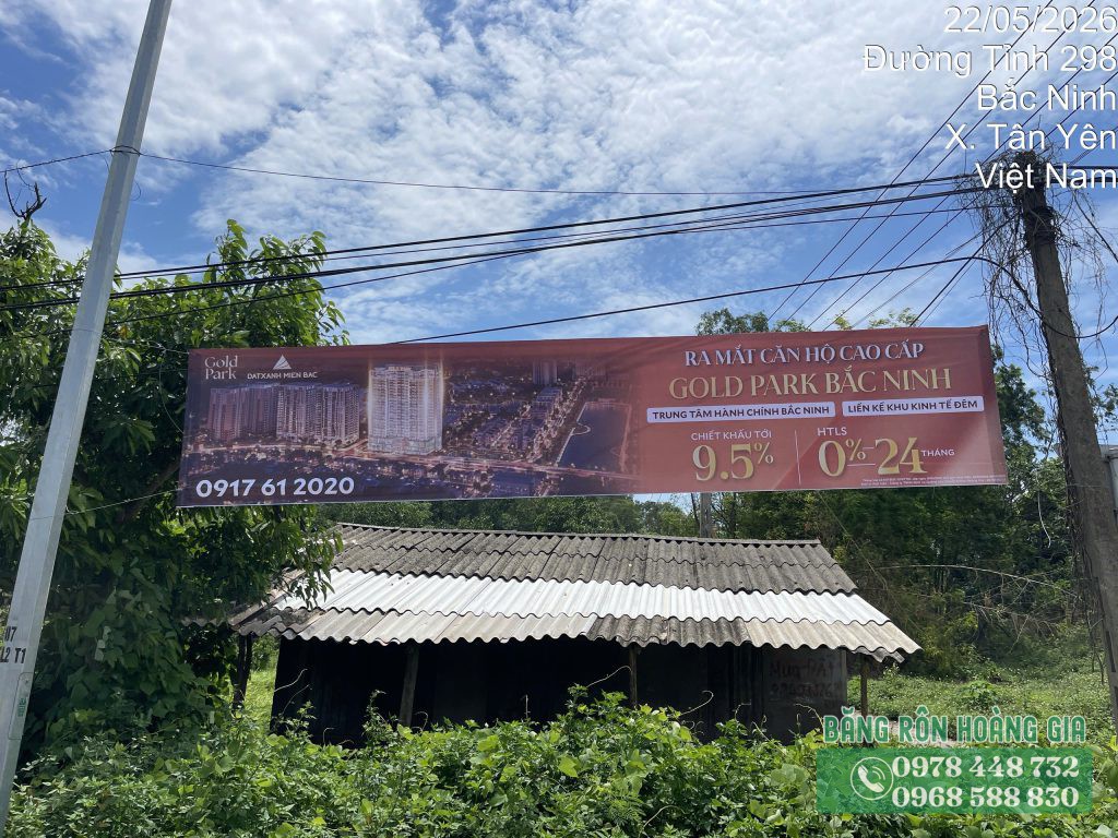 Thi công phướn bất động sản dự án