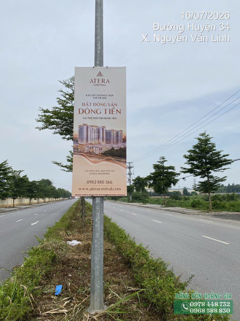 Thi công treo phướn bất động sản Hưng Yên