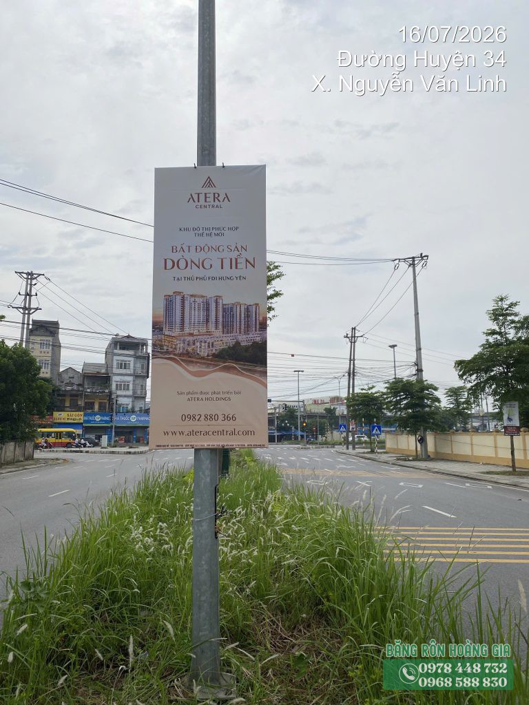 Thi công treo phướn bất động sản Hưng Yên