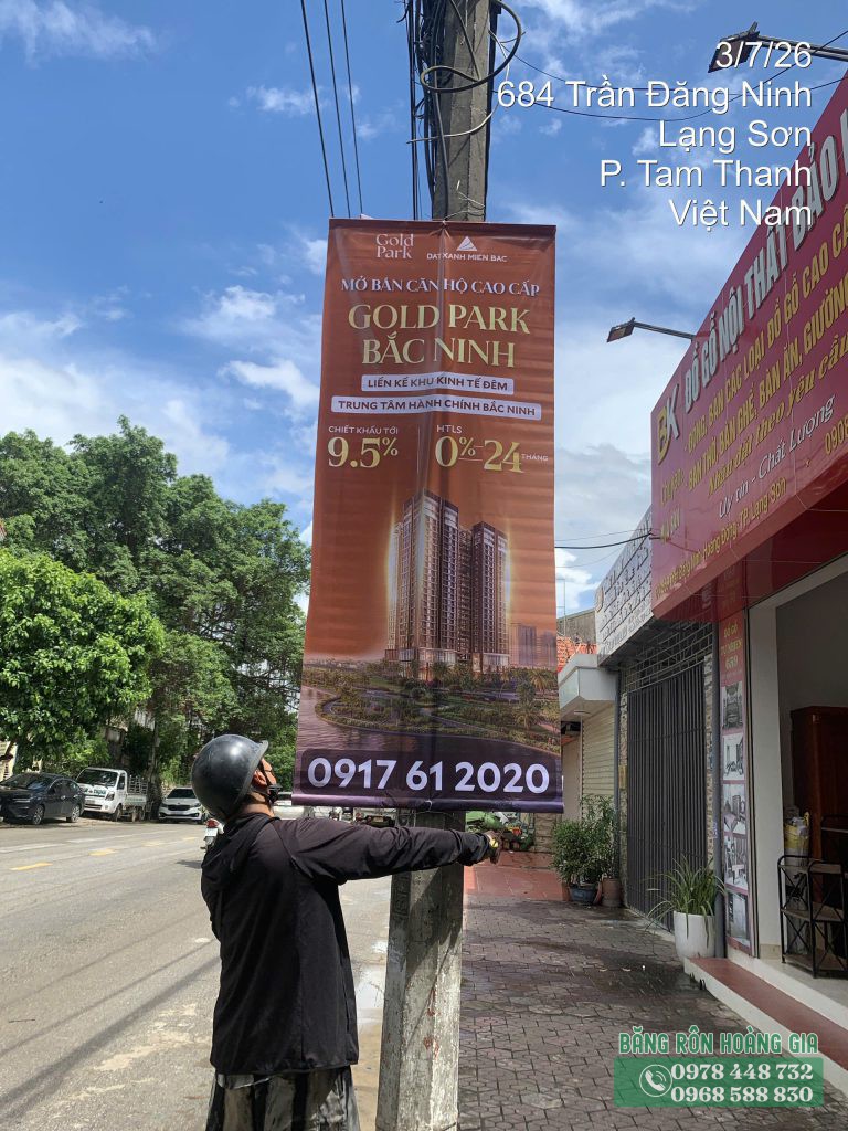Dự án treo phướn Lạng Sơn thực tế