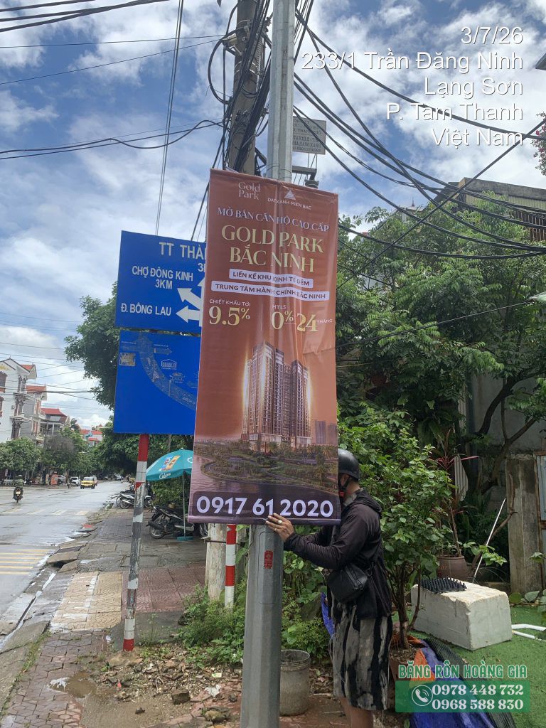 Dự án treo phướn Lạng Sơn thực tế