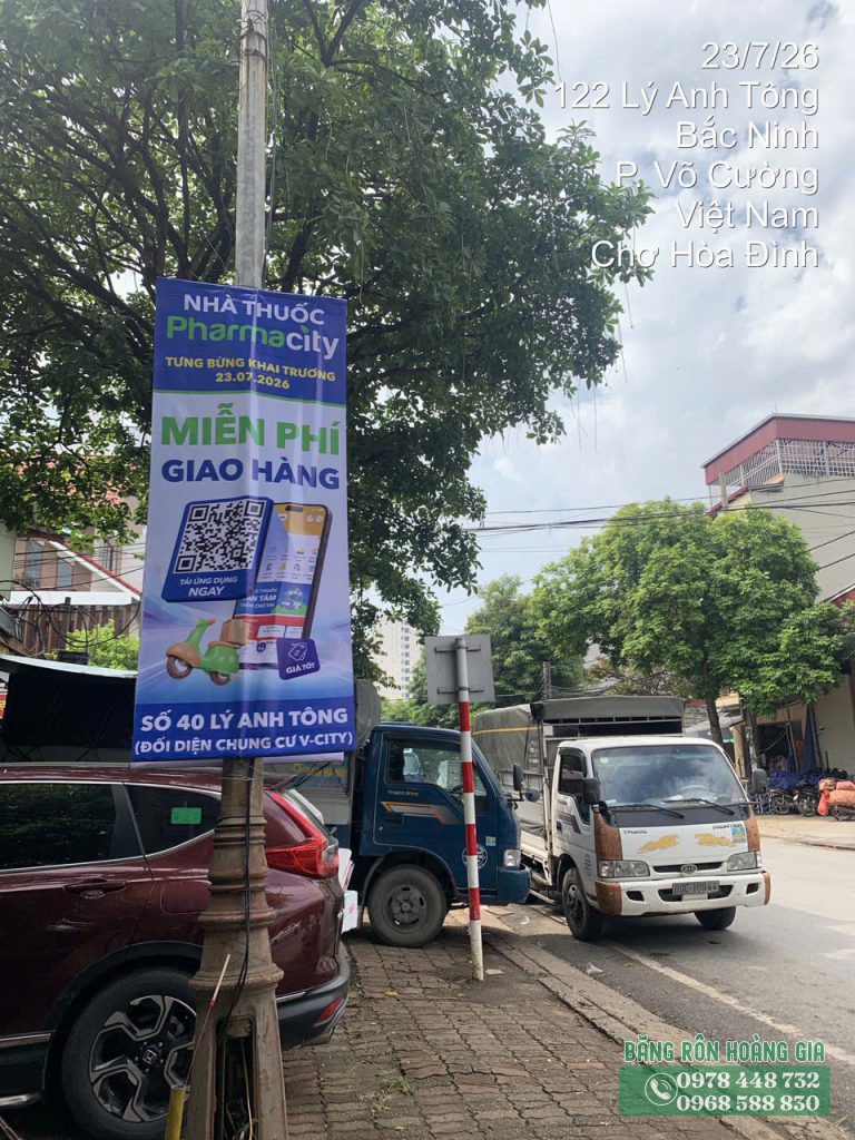 Phướn khai trương Pharmacity Bắc Ninh