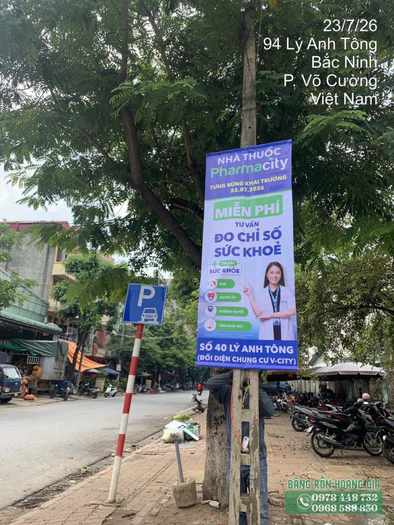 Phướn khai trương Pharmacity Bắc Ninh