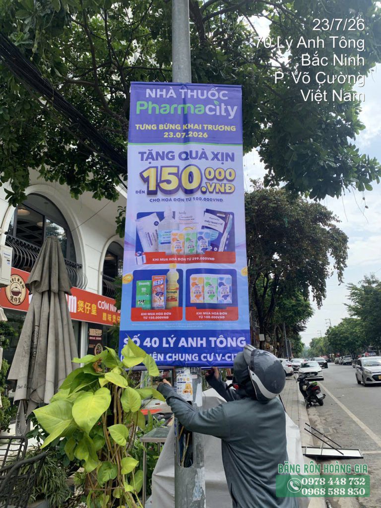 Phướn khai trương Pharmacity Bắc Ninh