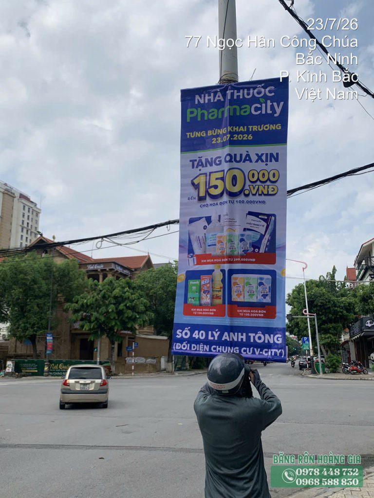 Thi công treo phướn quảng cáo Bắc Ninh