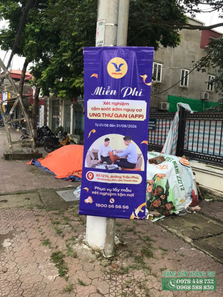 Hình ảnh treo băng rôn tại Thanh Hóa cho MEDLATEC