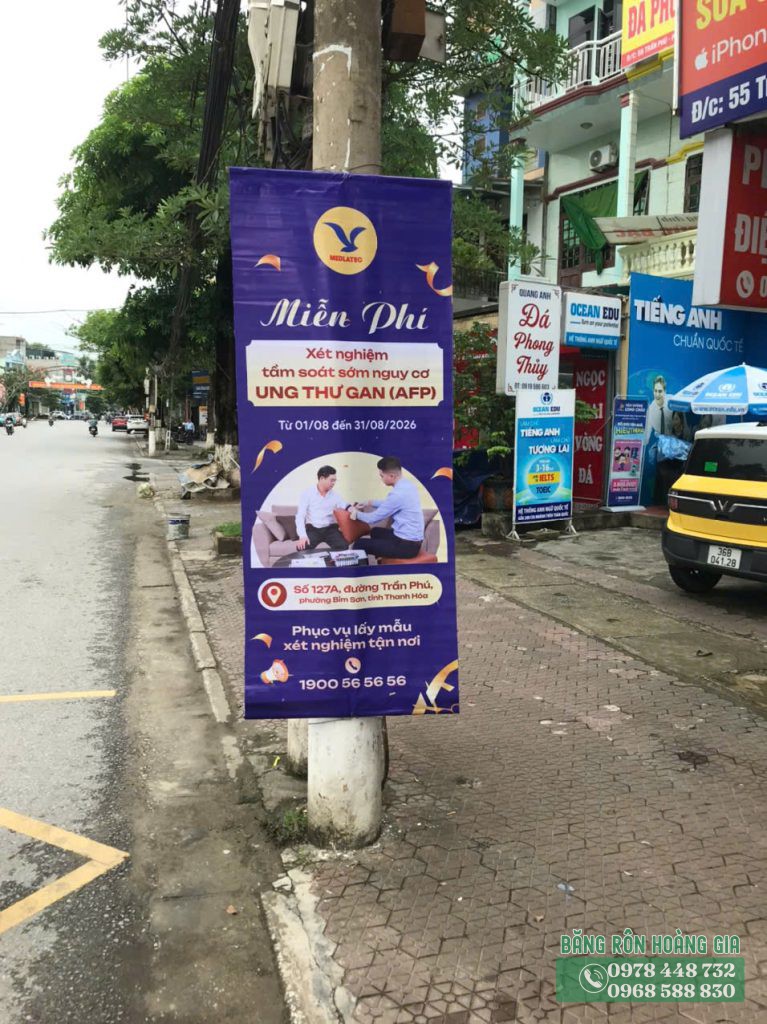 Băng rôn tuyên truyền sức khỏe MEDLATEC tại Thanh Hóa.