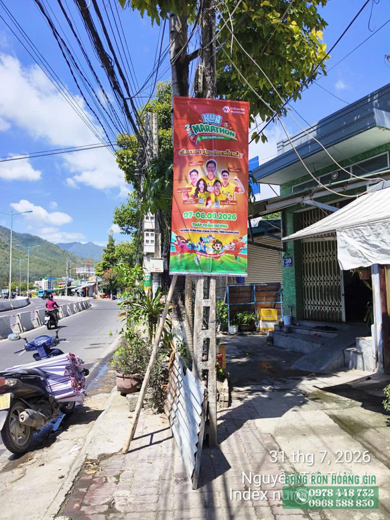 treo phướn sự kiện Nha Trang đường Nguyễn Tất Thành