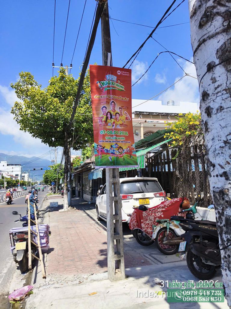 treo phướn sự kiện Nha Trang đường Nguyễn Tất Thành