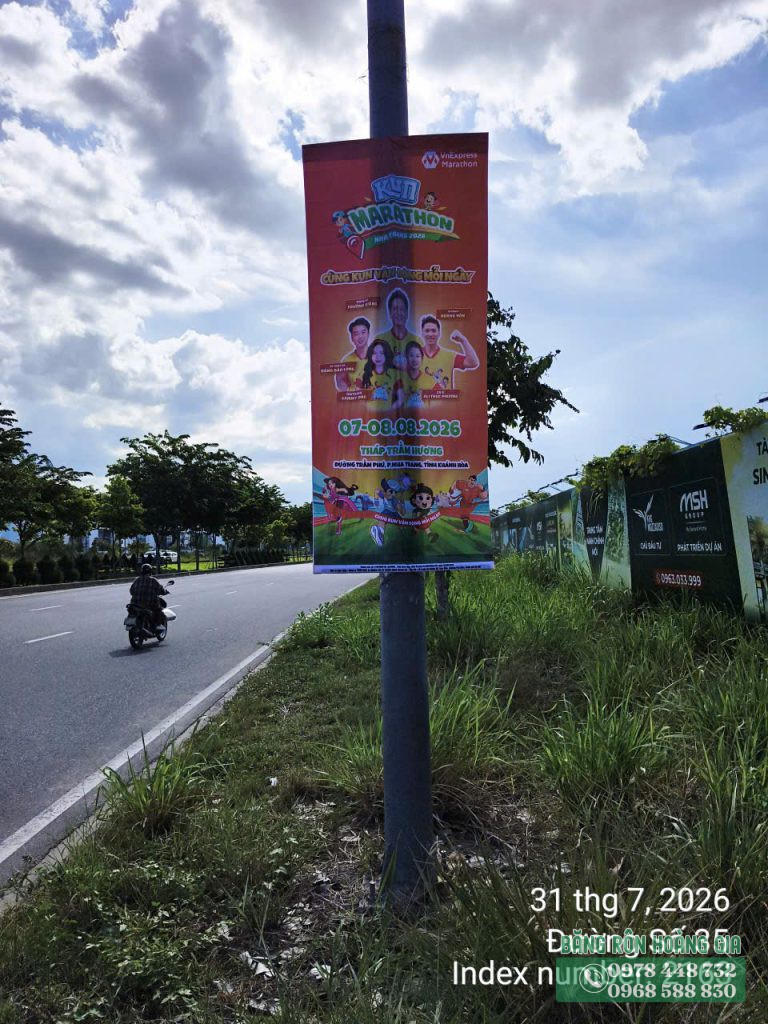 thi công treo phướn Nha Trang đường Võ Nguyên Giáp