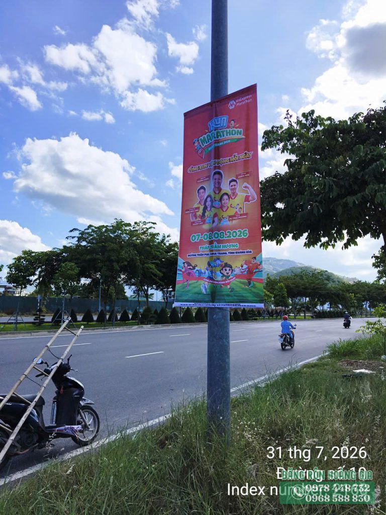thi công treo phướn Nha Trang đường Võ Nguyên Giáp
