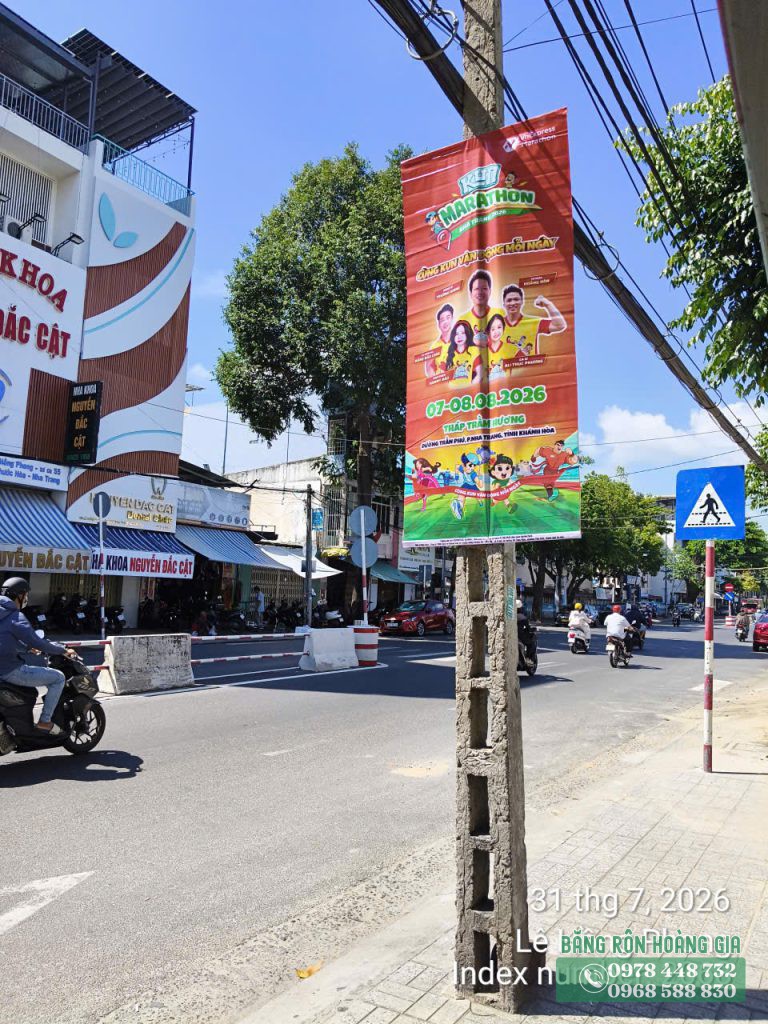 treo phướn Nha Trang đường Lê Hồng Phong