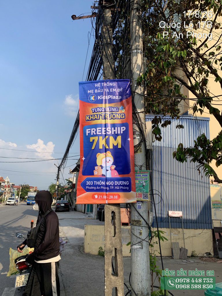 Treo phướn Hải Phòng hỗ trợ hiển thị tốt vào buổi tối