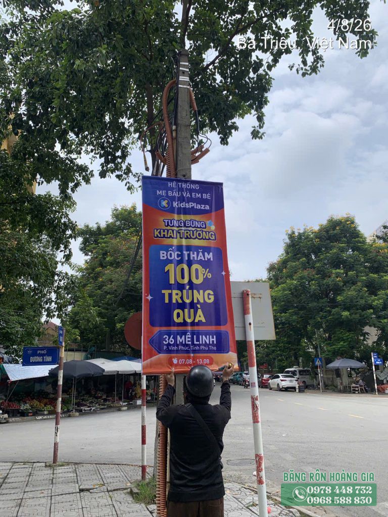 Hình ảnh treo phướn Vĩnh Phúc tại Bệnh viện Đa khoa