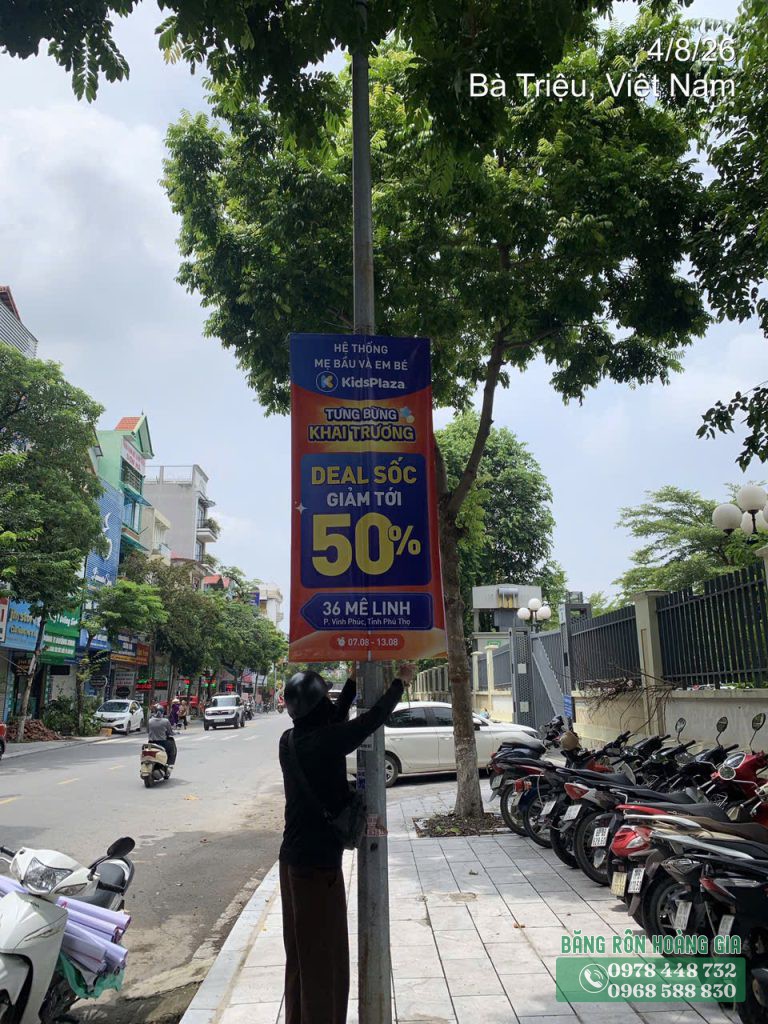 Hình ảnh treo phướn Vĩnh Phúc tại Bệnh viện Đa khoa