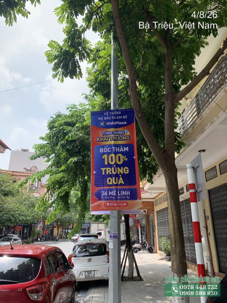 Hình ảnh treo phướn Vĩnh Phúc tại Bệnh viện Đa khoa