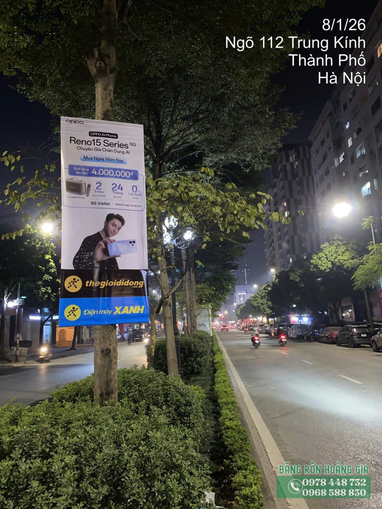 treo phướn điện máy xanh 