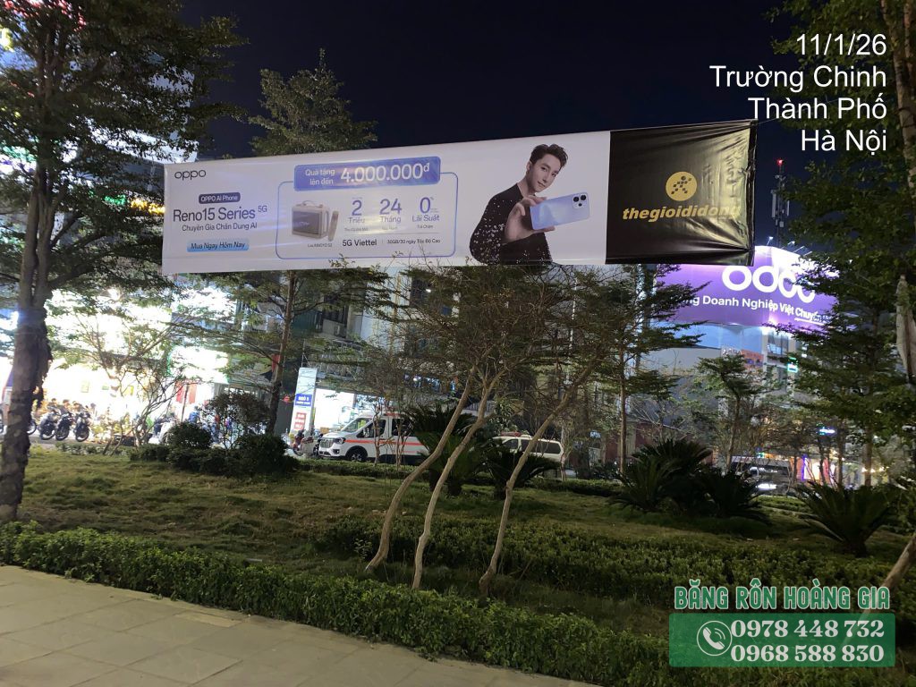 treo phướn điện máy xanh 