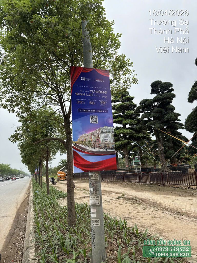 treo phướn điện máy xanh 
