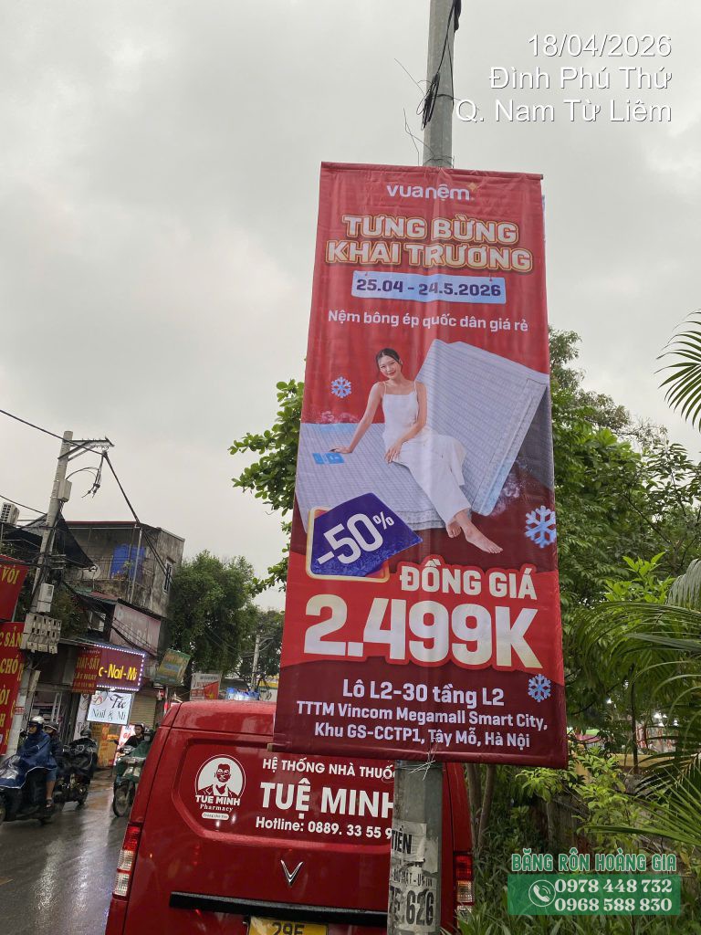 treo phướn vua nệm 