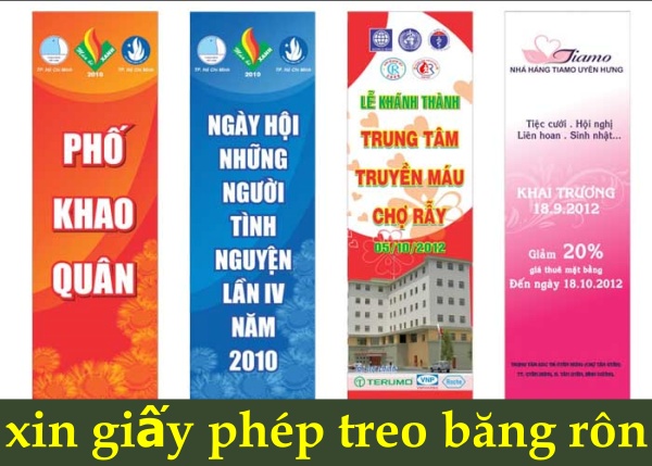 Thủ tục và quy trình xin giấy phép treo băng rôn đúng quy định