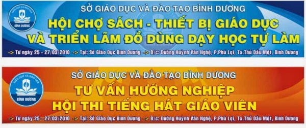 băng rôn chợ sách
