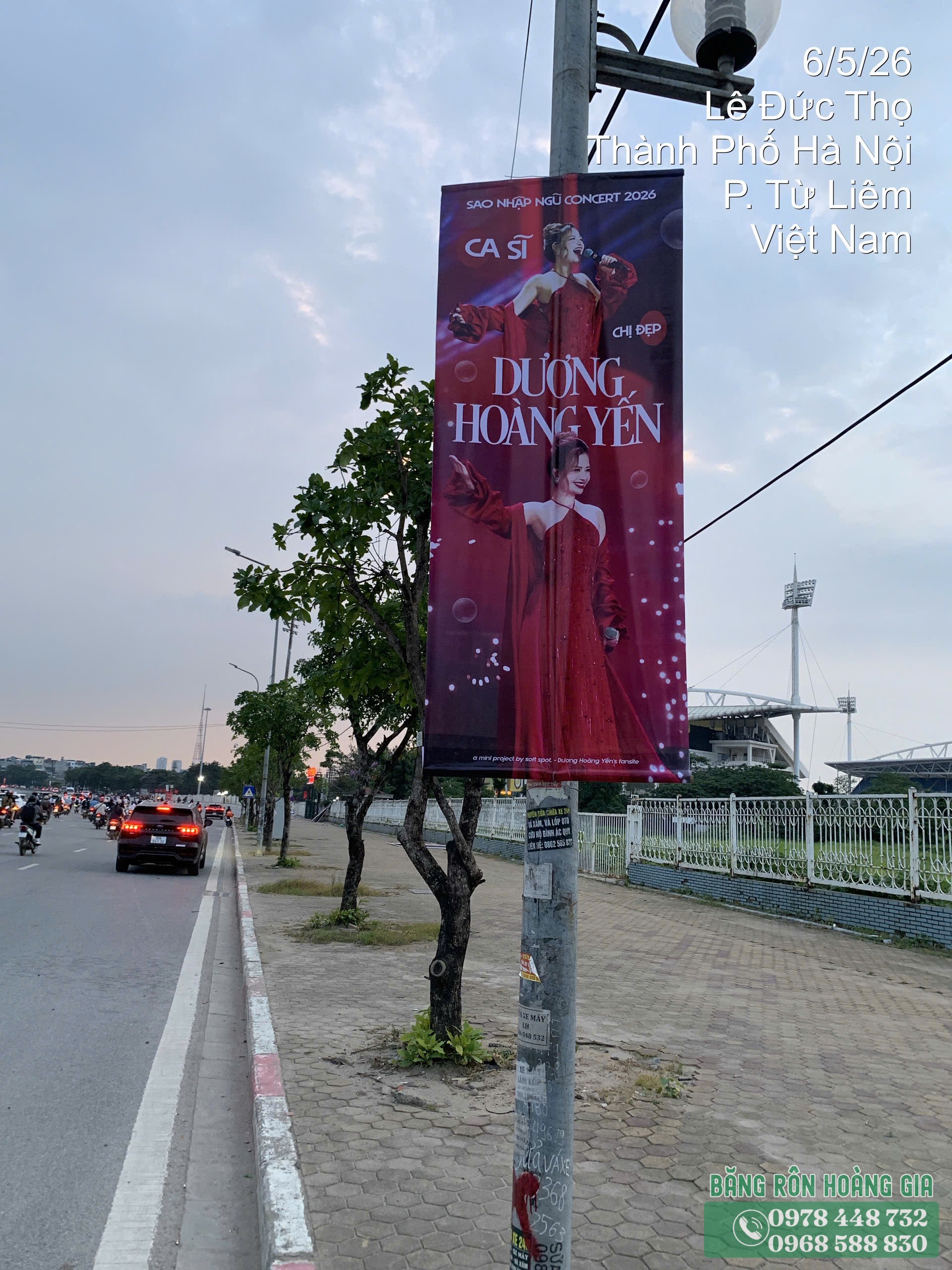 Dự Án Treo Phướn Sự Kiện Fan Project Ca Sĩ Dương Hoàng Yến Tại Hà Nội