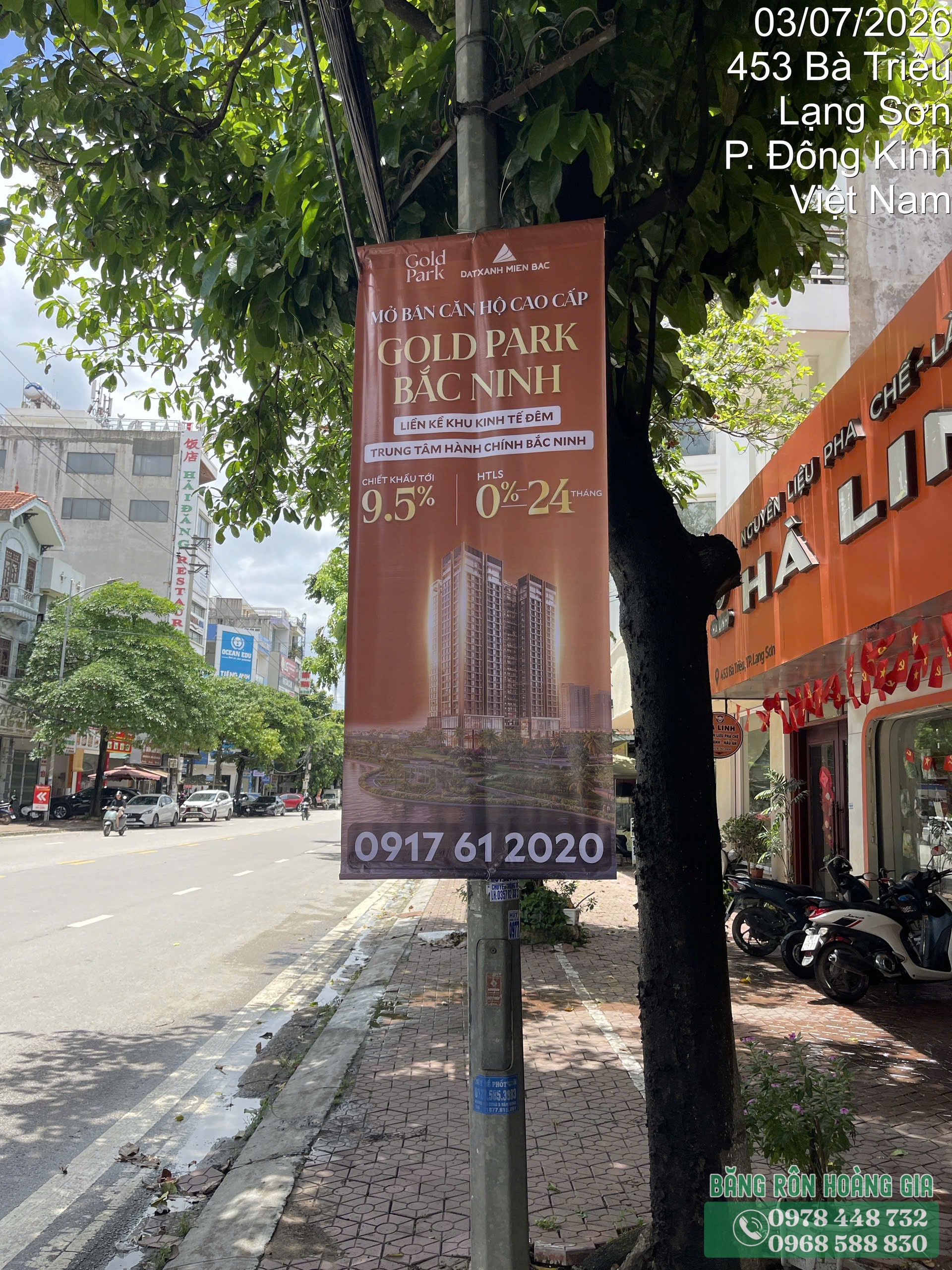Treo Phướn Lạng Sơn – Dự Án Quảng Bá Gold Park Bắc Ninh